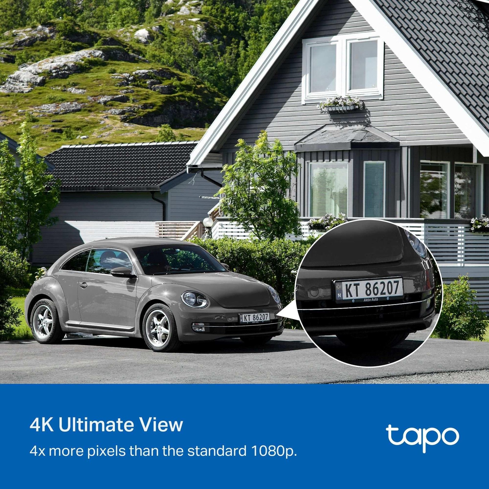 4K Outdoor Wireless Security Camera - Solar Charging, 360° Motion Tracking,