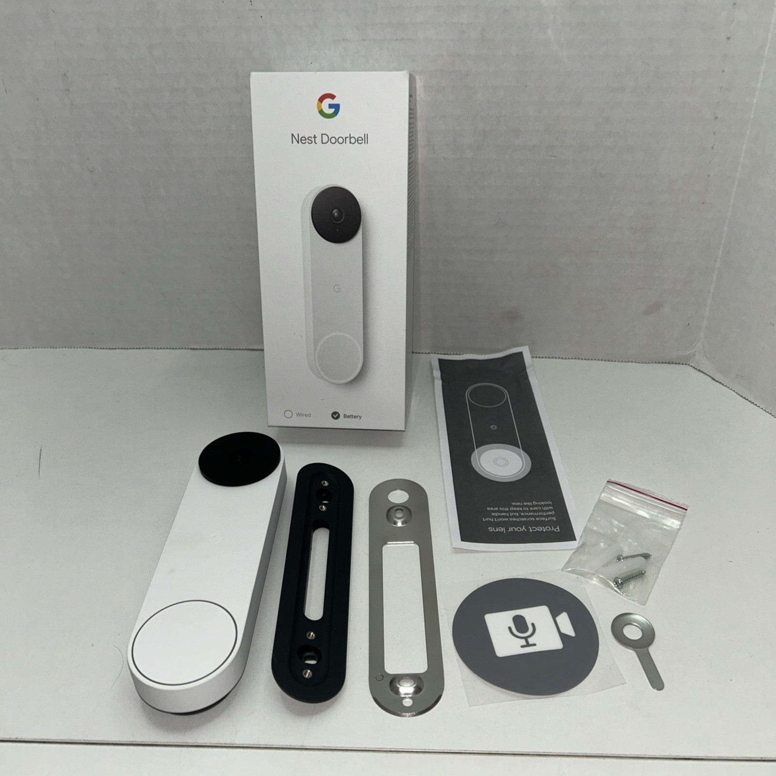 Google Nest Doorbell Battery Snow Wireless Smart Video Doorbell Camera WiFi.Used