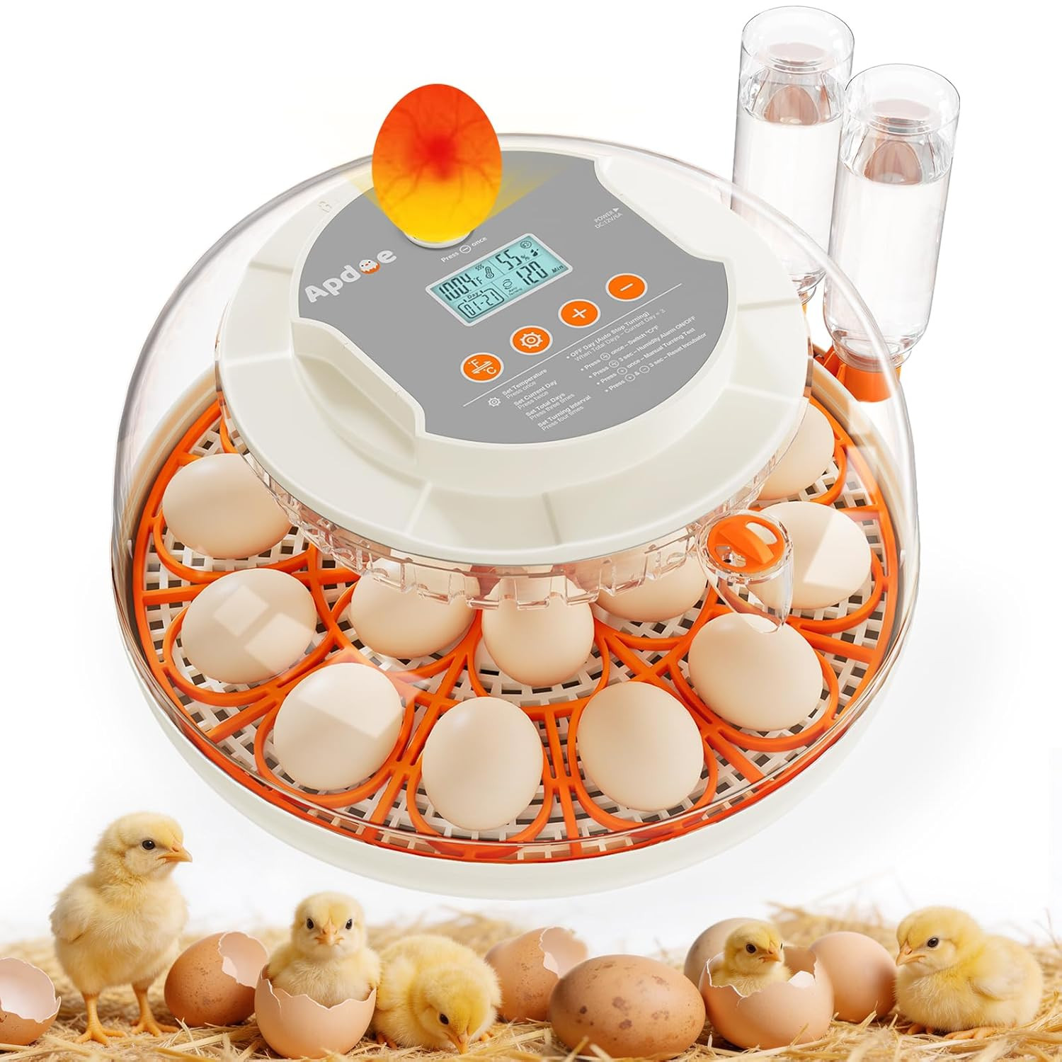 Egg Incubators for Hatching Eggs, Temperature and Humidity Control, Automatic Eg