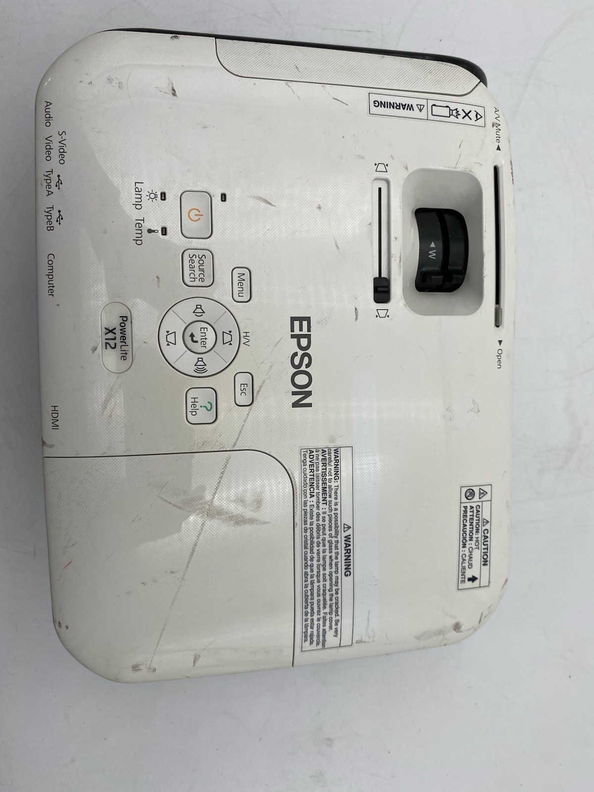 Epson H429A White Projector 173 Lamp Hours