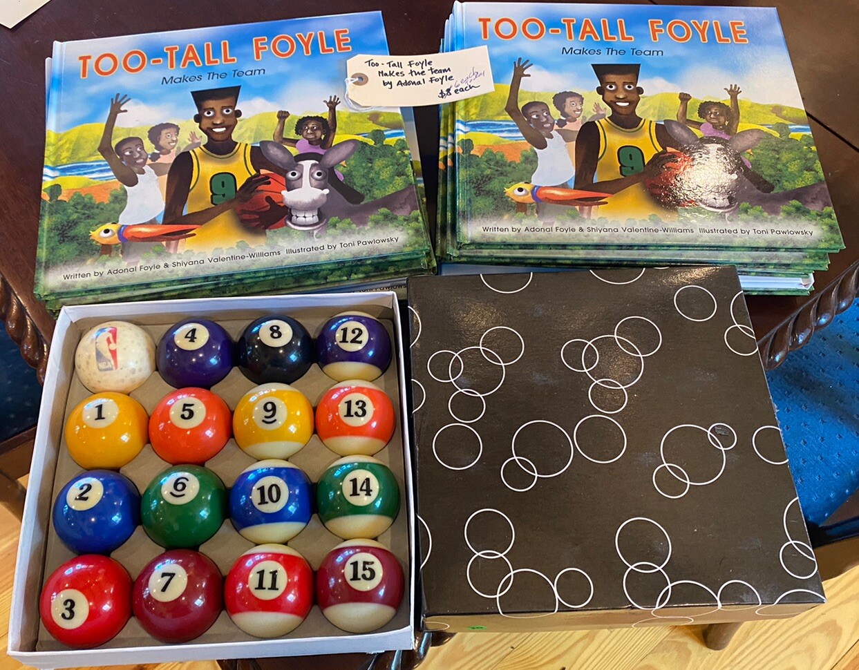 Set Of 16 Billard Pool Balls w/ NBA Logo White Cue Ball from ADONAL FOYLE Estate