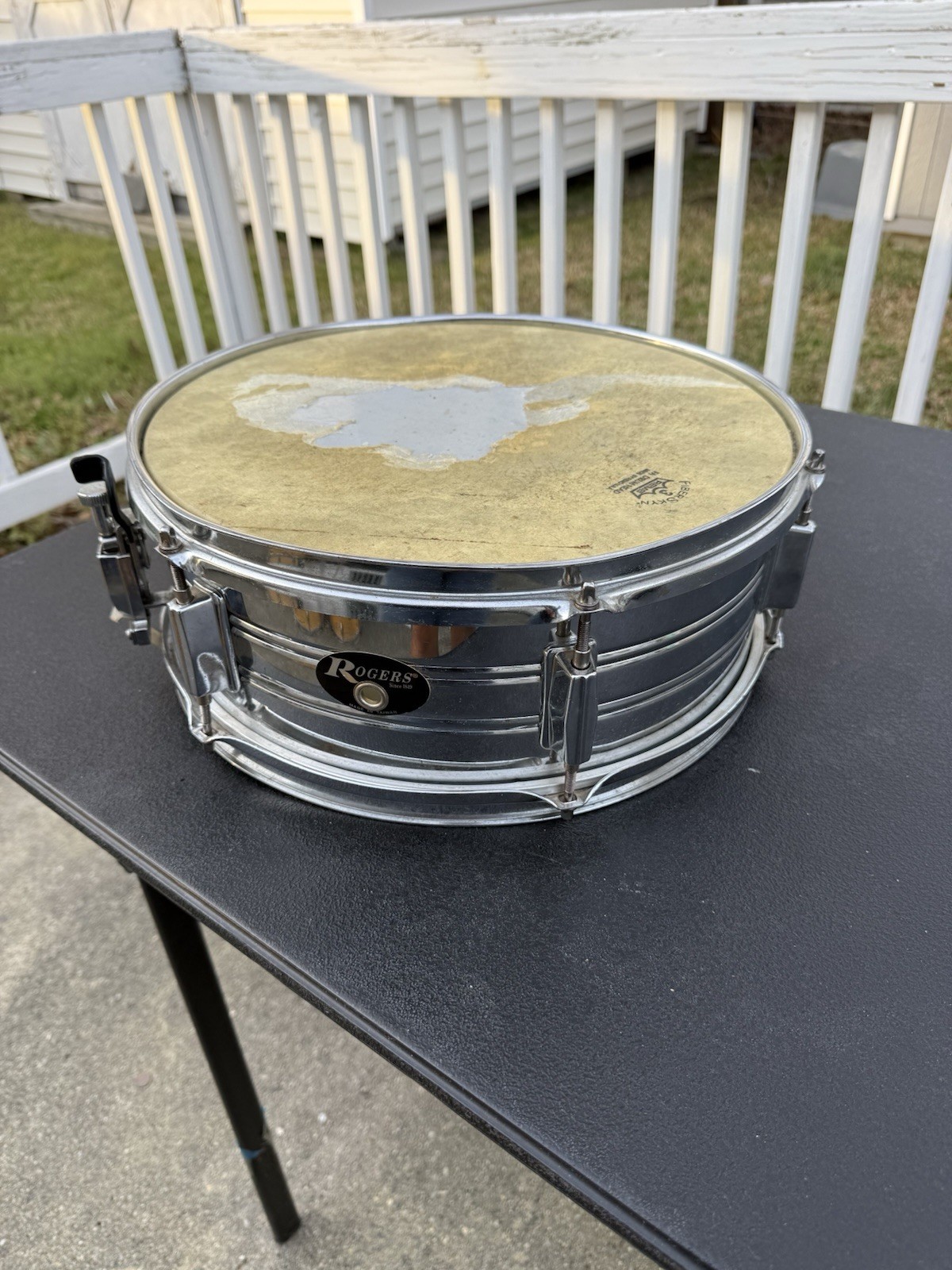 Rogers 14" x 5.5" Chrome Over Steel Snare Drum - 6-Lug R-360 Made In Taiwan
