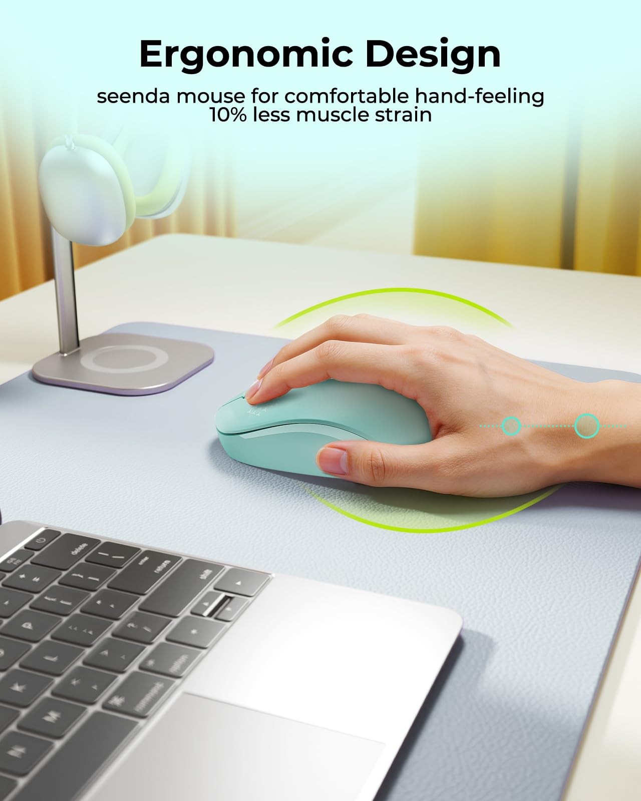 seenda Wireless Mouse 2.4G Noiseless USB Receiver Portable Computer Laptop PC