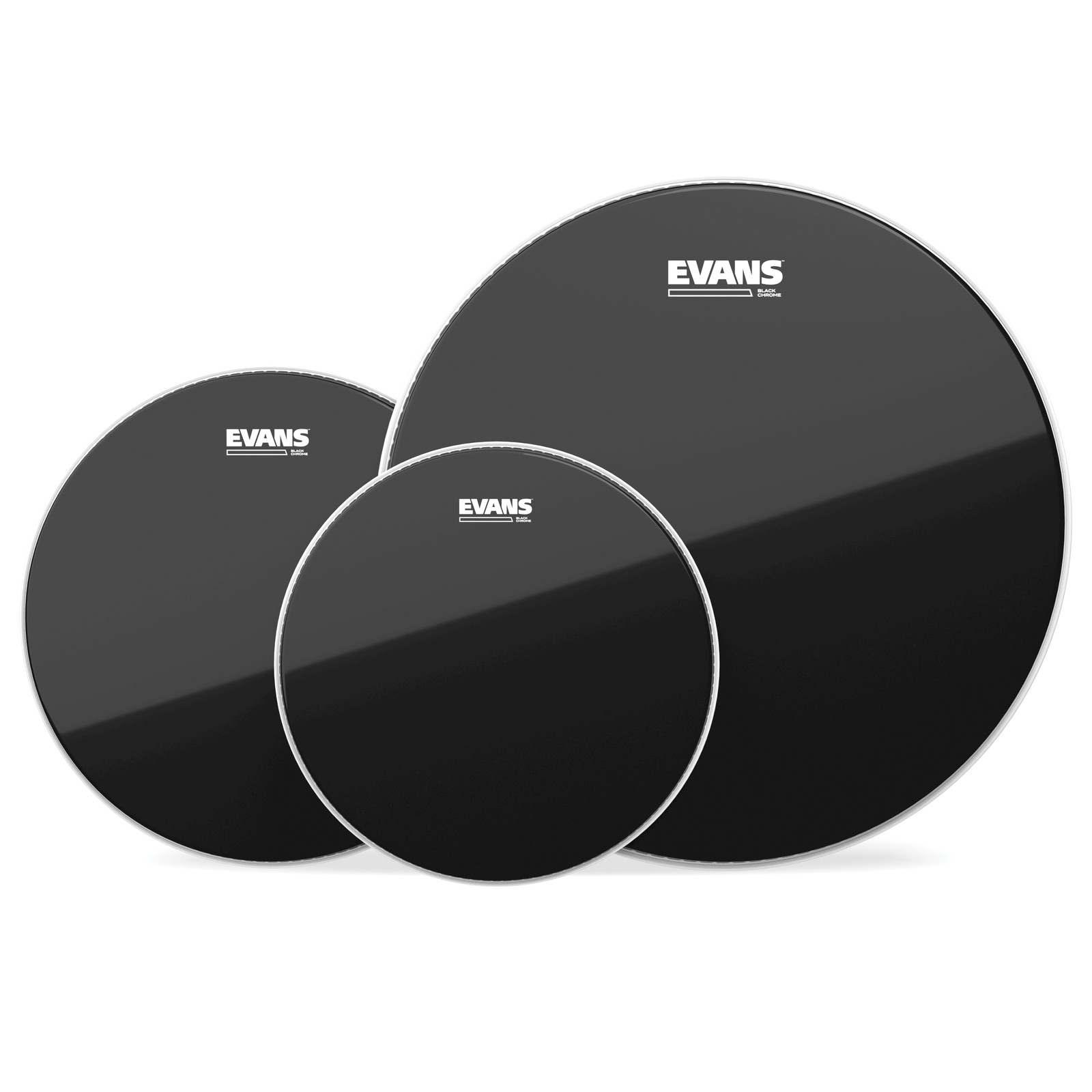 EVANS Black Chrome Tompack, Standard (12 inch,  13 inch,  16 inch)