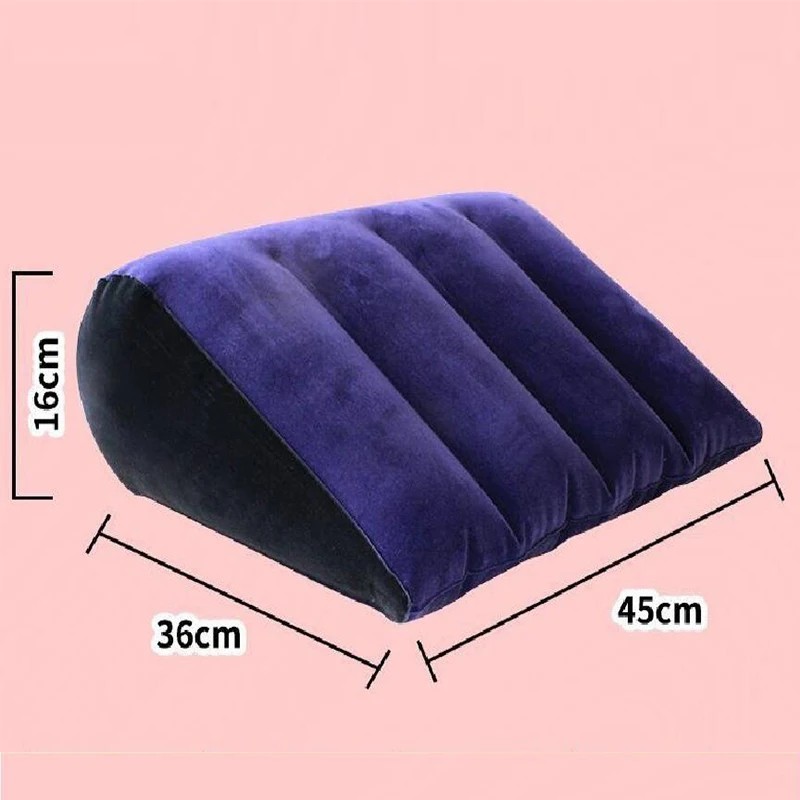 Inflatable Wedge Pillow for Travel Lightweight Lumbar Leg Support Pillow Yoga Po