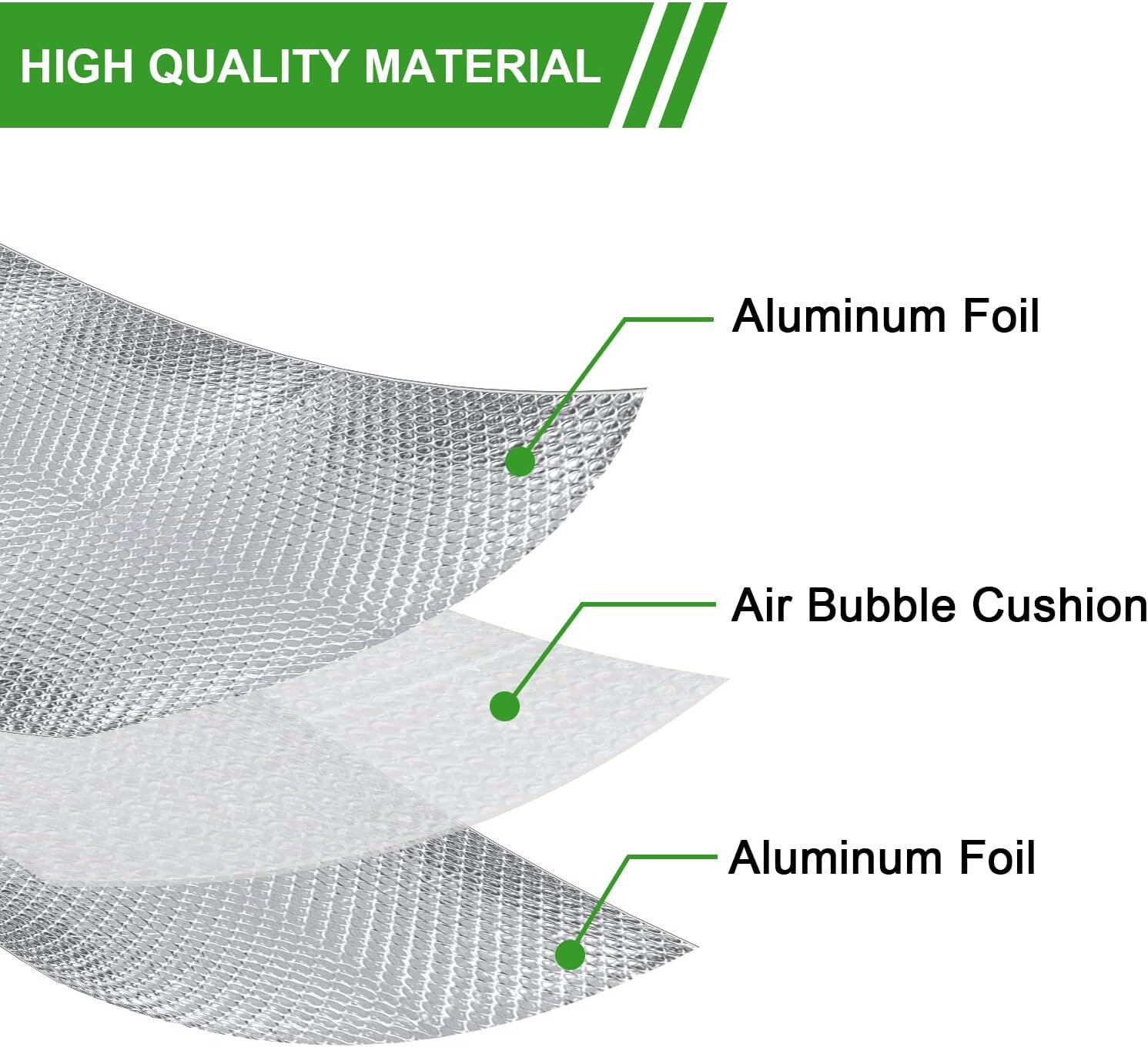 Reflective Foil Insulation Bubble Roll Reflectix Heavy Duty Double Sided 4x25