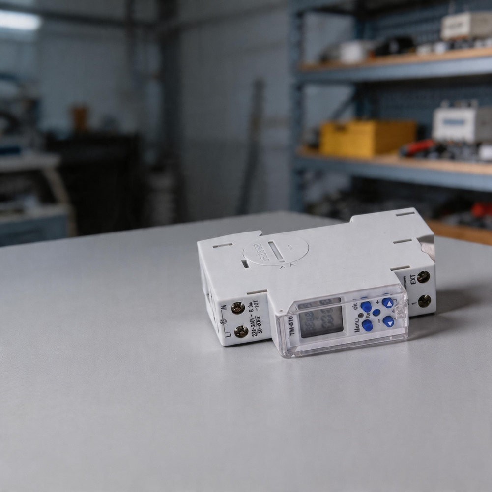 TM610 Smart Dual Circuit Timer Switch on for din Rail with Digital LCD Screen