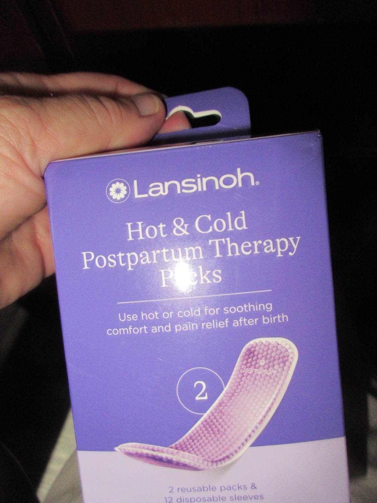NEW Lansinoh Hot & Cold Postpartum Pads 2 Reusable Perineal Ice Packs Delivery