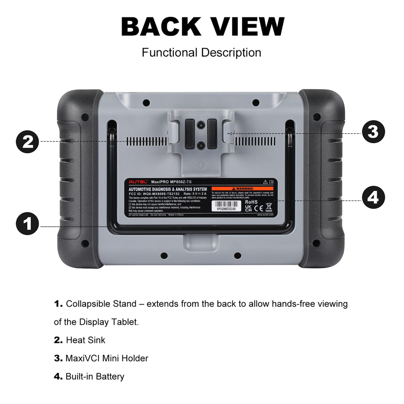 Autel MaxiPRO MP808Z-TS All System Diagnostic Control Scanner E.CU Coding TPMS