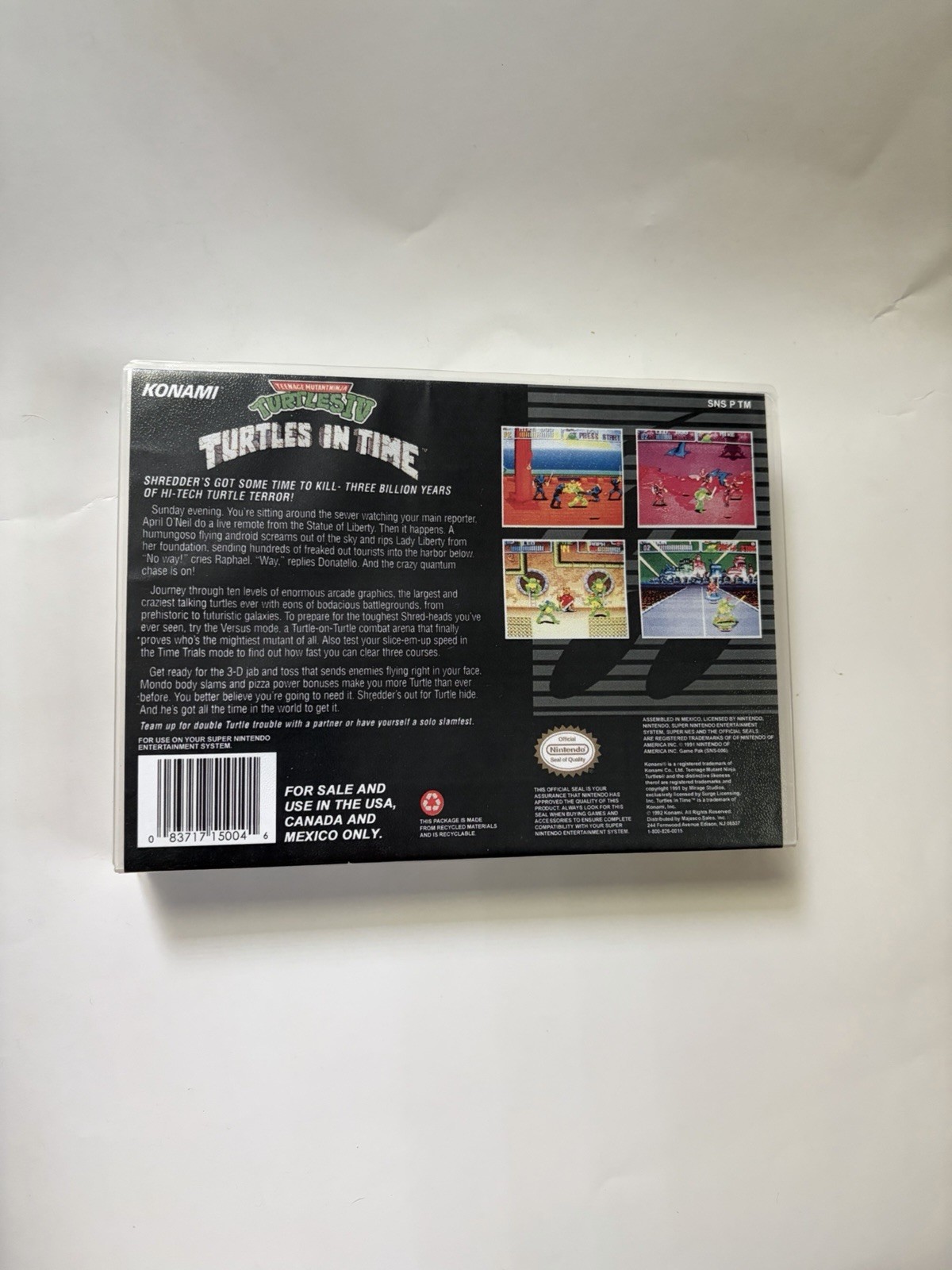 TMNT IV: Turtles in Time SNES Custom Case