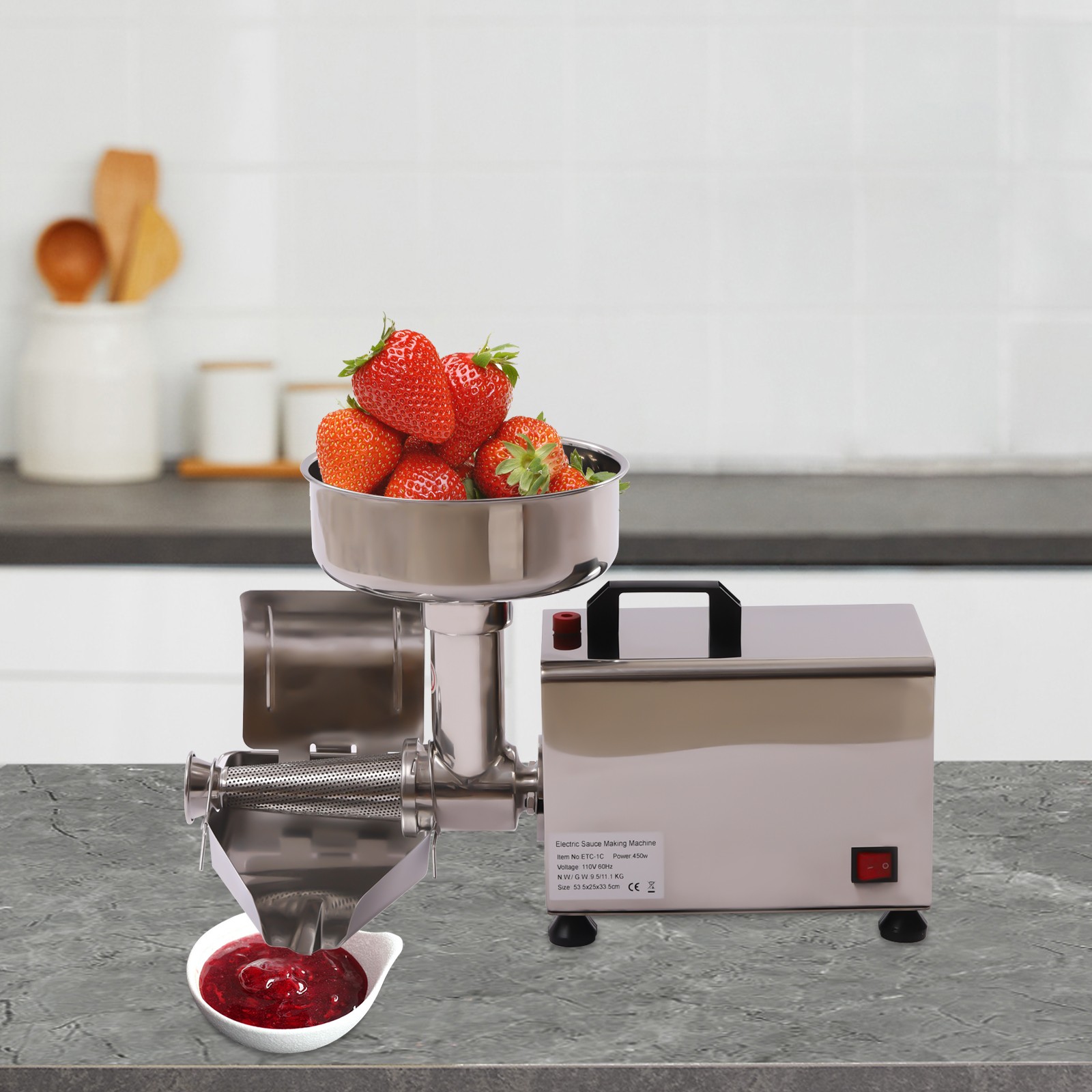 Electric Tomato Strainer 450W Tomato Milling Machine Tomato Press and Strainer