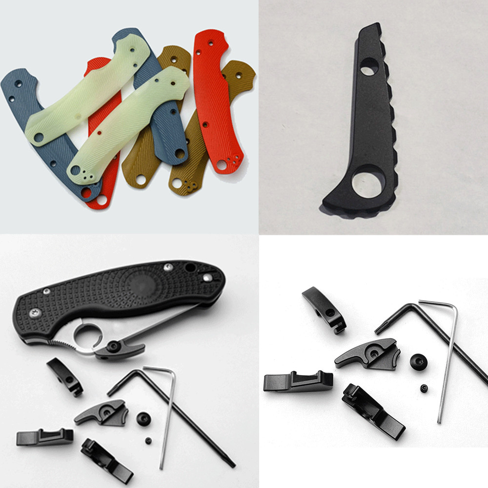 G10 Scales Back Spacer Open Hook Screw Fitting For Spyderco Paramilitary 2 USA++