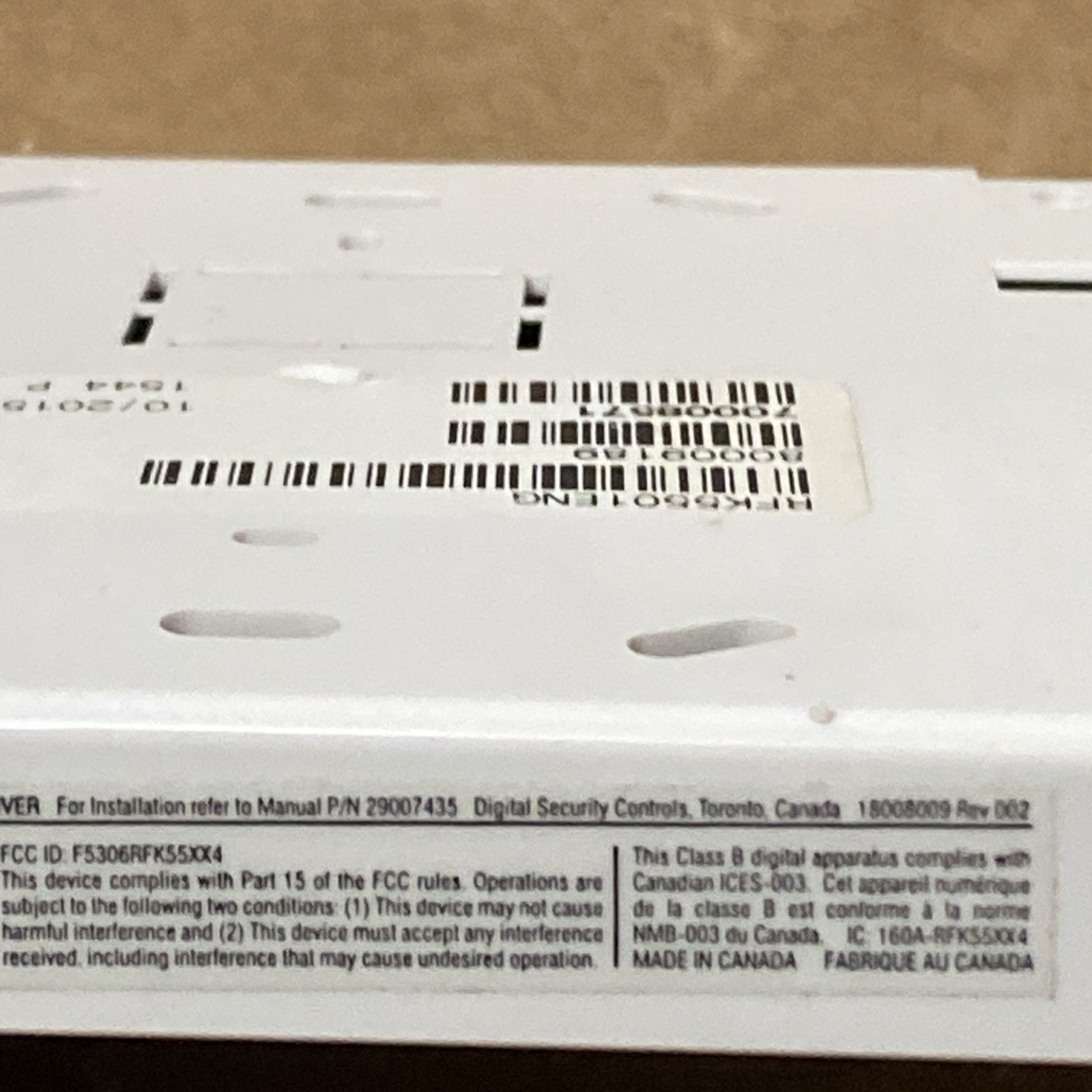 DSC RFK5501ENG PowerSeries Keypad