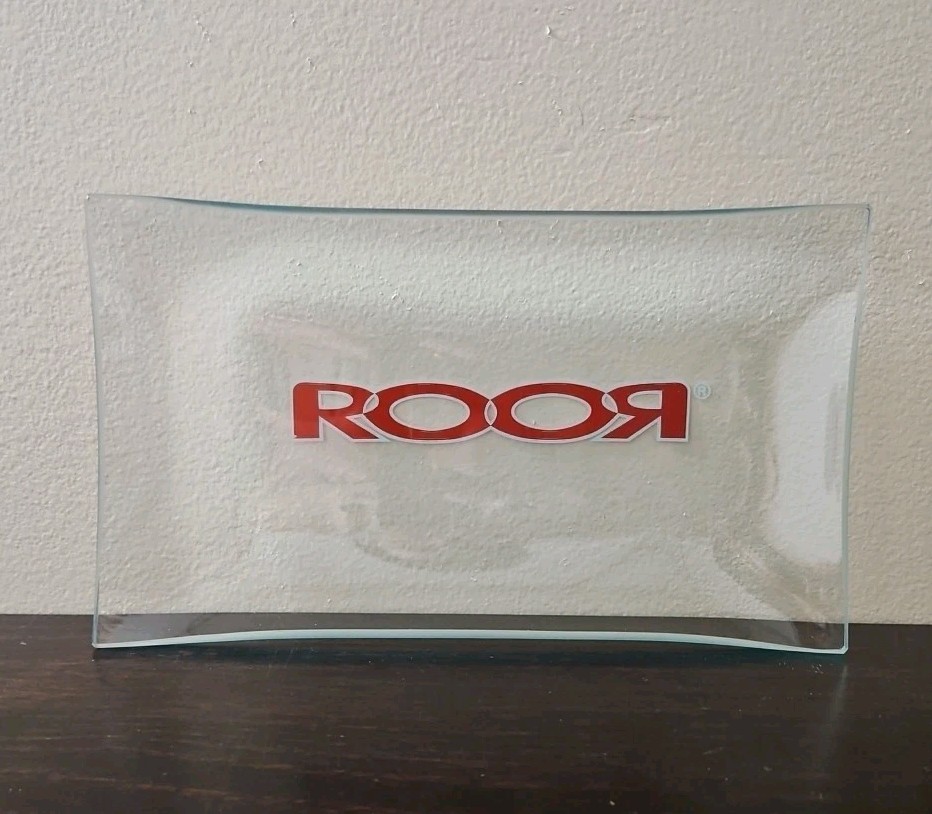 Roor Glass Red Cigarette Rolling Tray Small 10 Inch