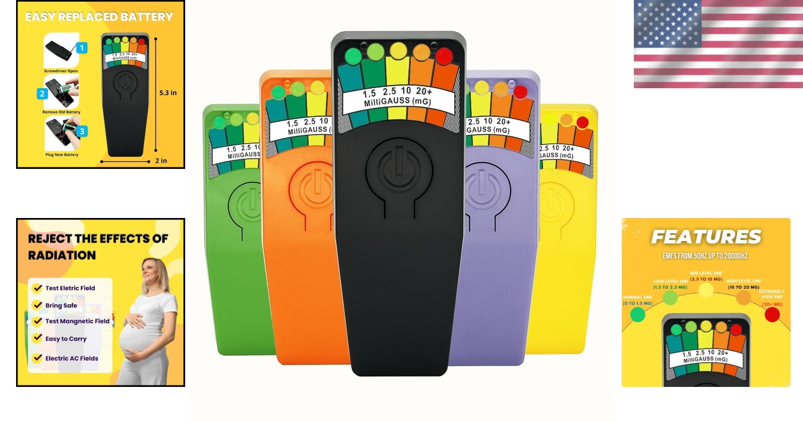 Battery-Powered EMF Meter - Ghost Hunting & Electromagnetic Field Tester