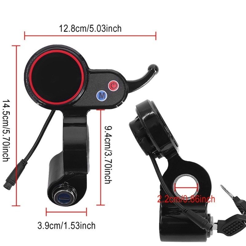 6 Pin LCD Instrument Display Panel for Electric Scooter Controllers Enduring