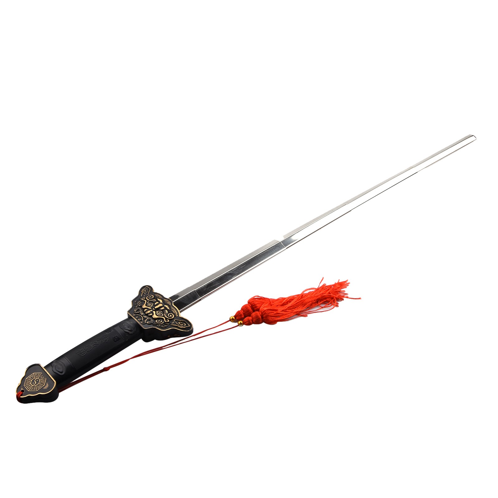 Steel Sword Swallowing Illusion Close Up Street Magician Real Magic Trick Props