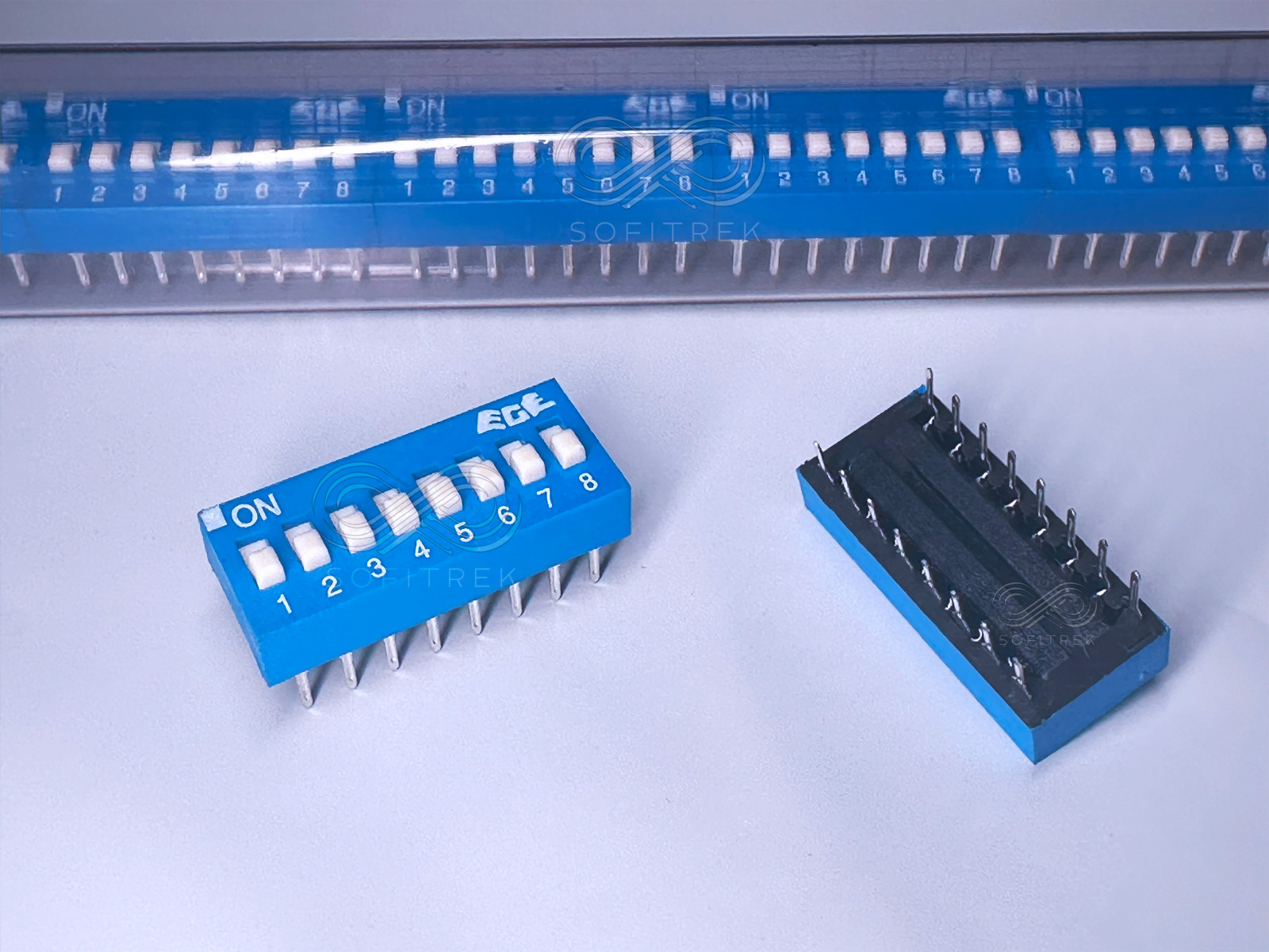 10PCS EDS108SZ ECE 8-Pole 2-Position Slide DIP Switch Toggle SPST