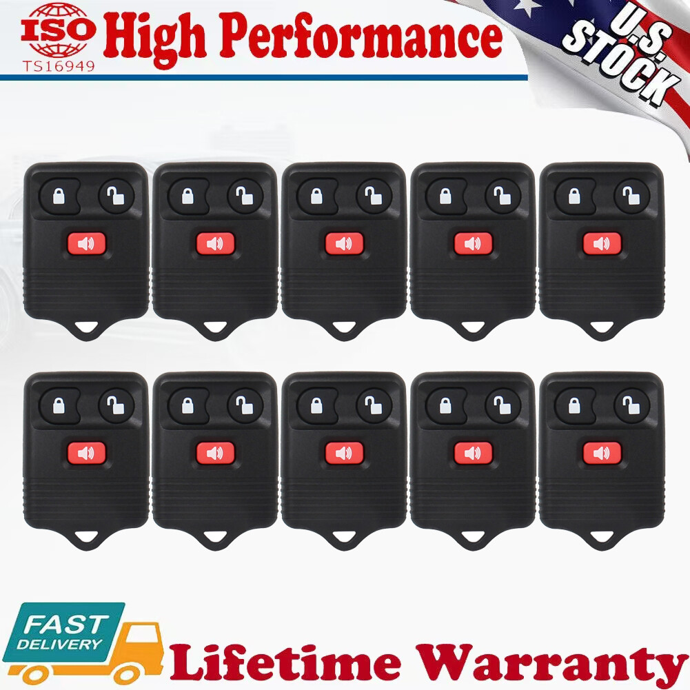10Pc Replacement For 1999 2000 2001 2002 2003 2004 Ford F-250 Super Duty Key Fob