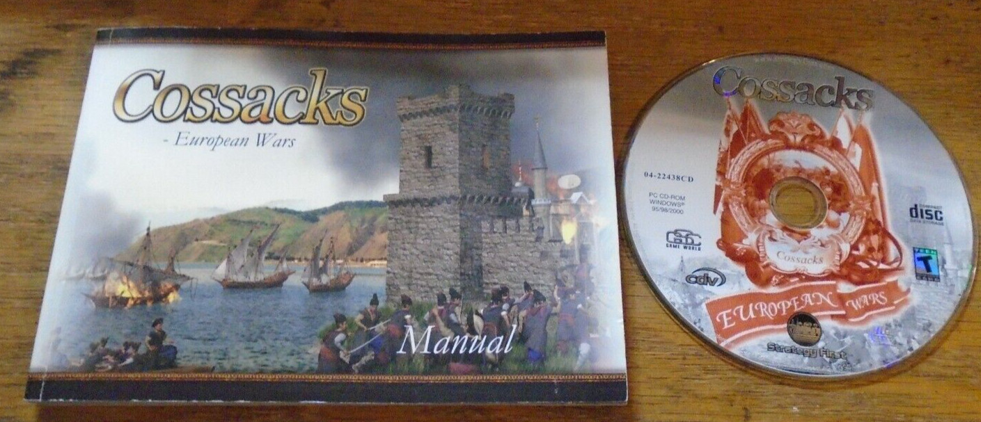 Cossacks European Wars PC Game manual & Game DISC GUC