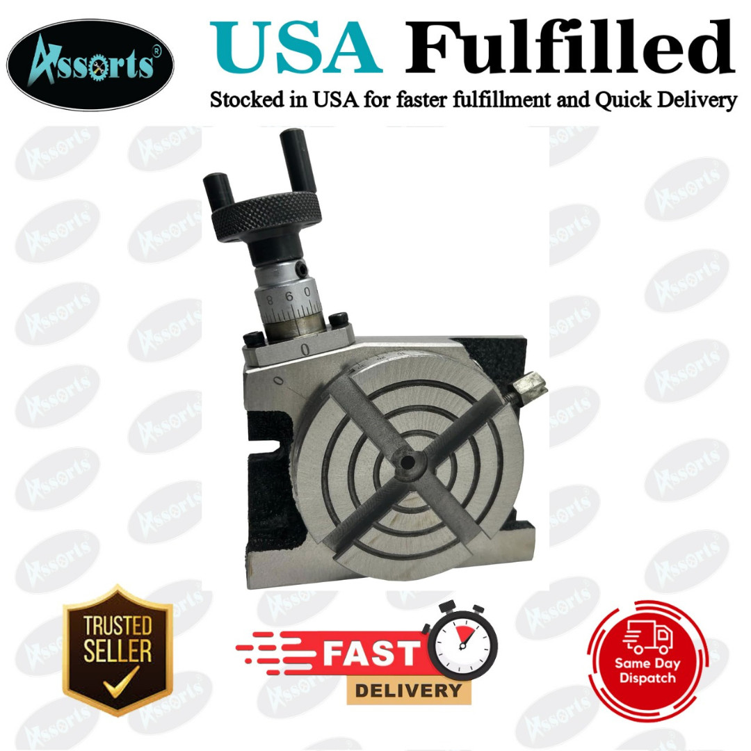 Rotary Table 3" inch - 75mm Horizontal & Vertical Model- Milling Machine 4 slots