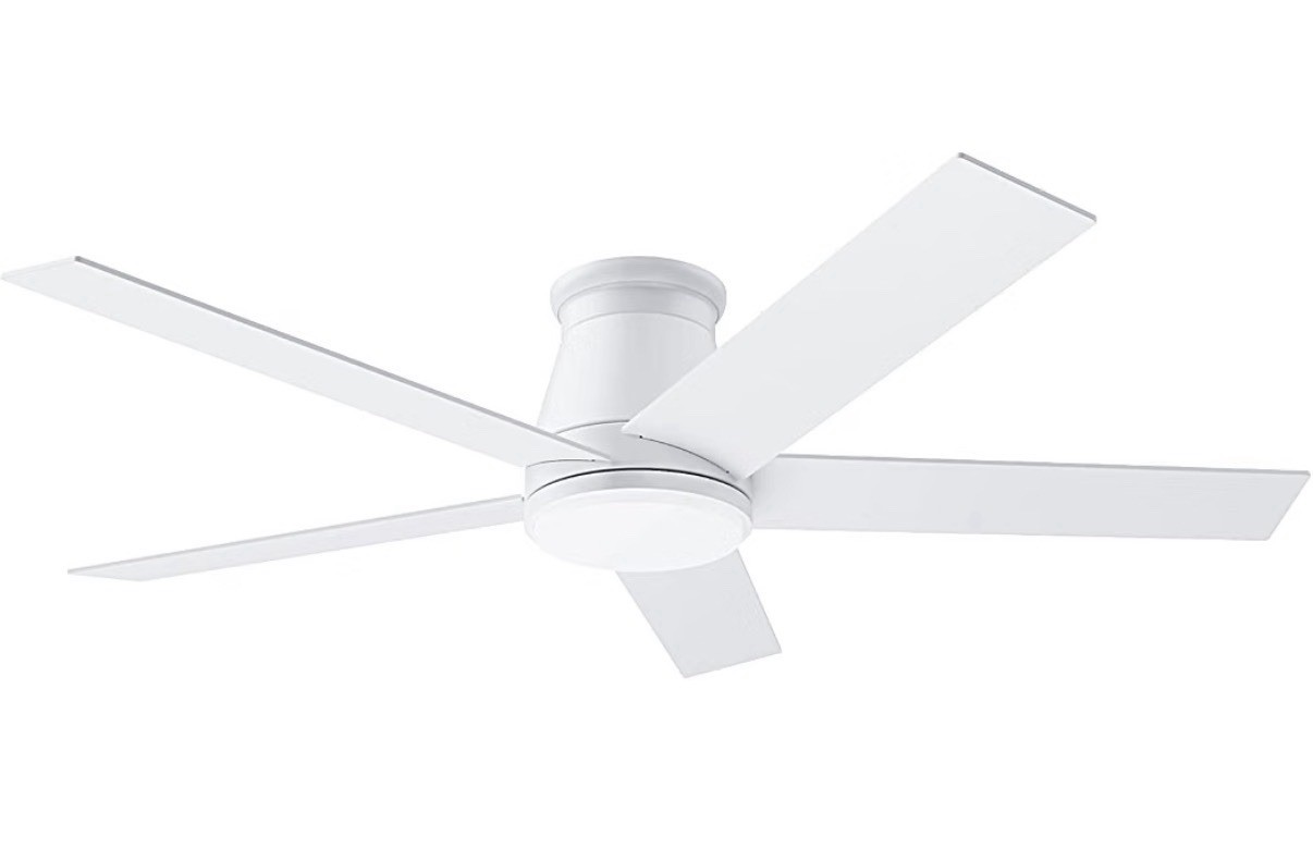 Wurzee 52in  Ceiling Fan with LED Light White 6 Speed DC Reversible Motor Remote