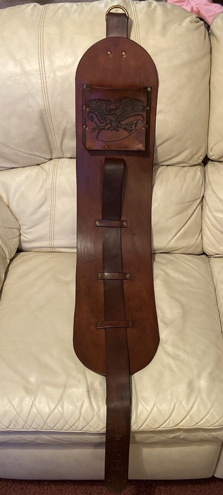 Vintage 1980 Leather Thick Rear Cinch Flank Strap Antique Horse Hand Crafted 80s
