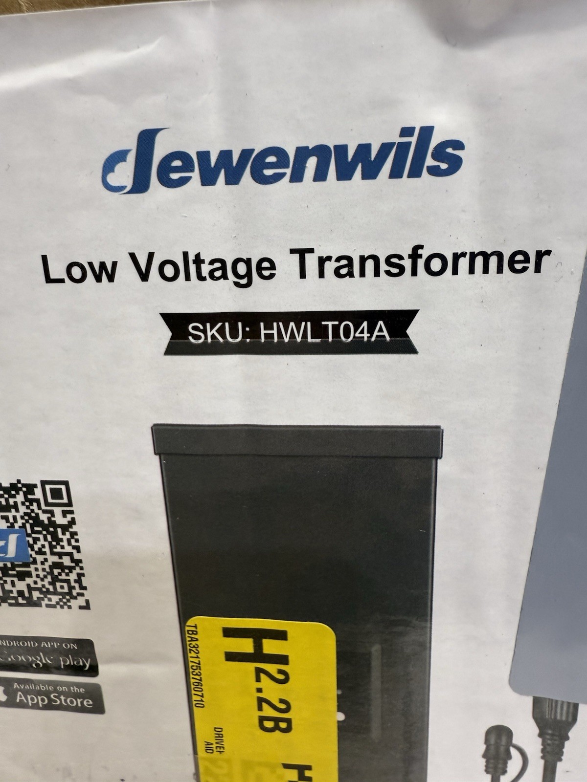 DEWENWILS 200W Wi-Fi Low Voltage Transformer with Schedule & Timer Black HWLT04A