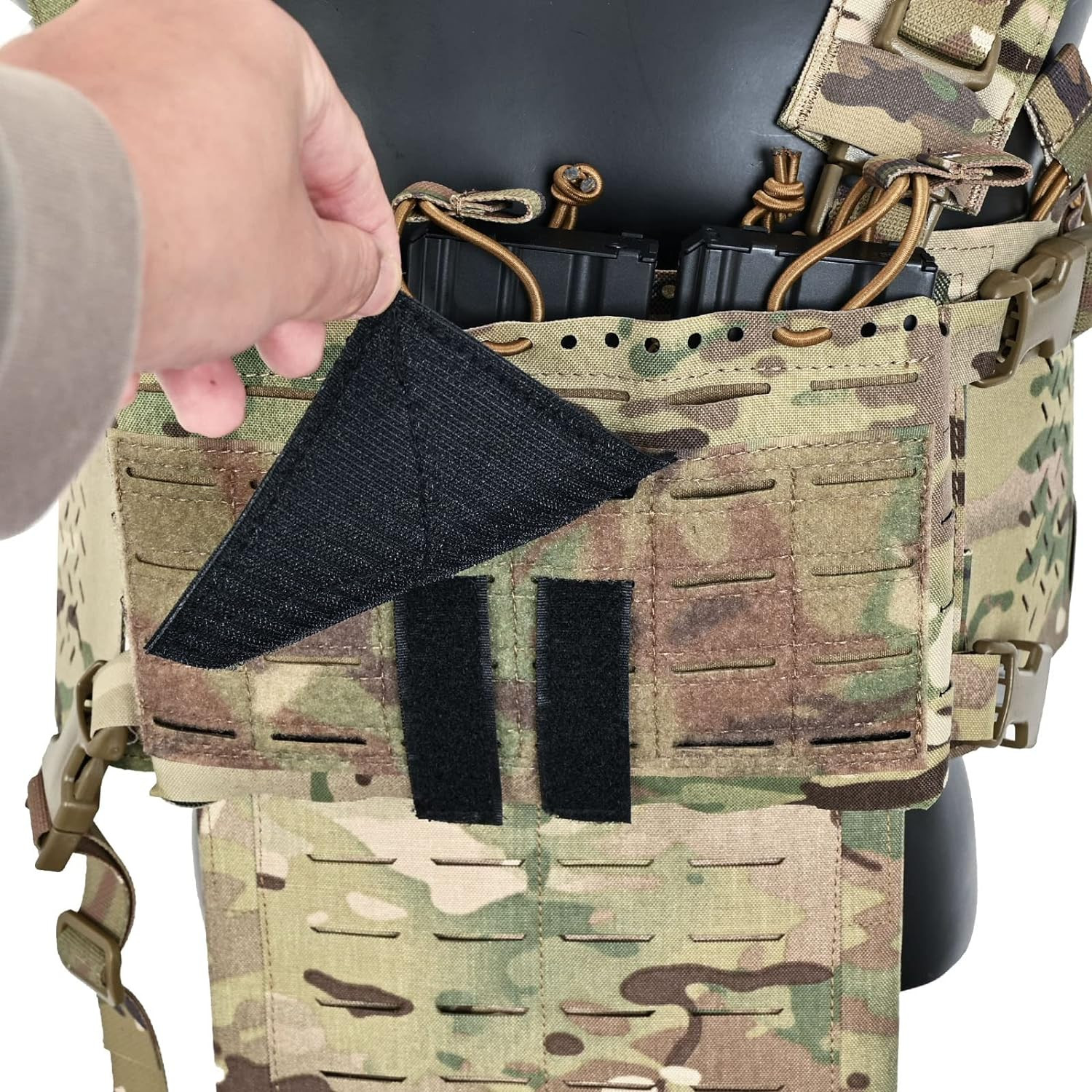 Molle Patch Panel,Hook&Loop Adapter Panel for Patch Badges,Tactical Molle Hook a