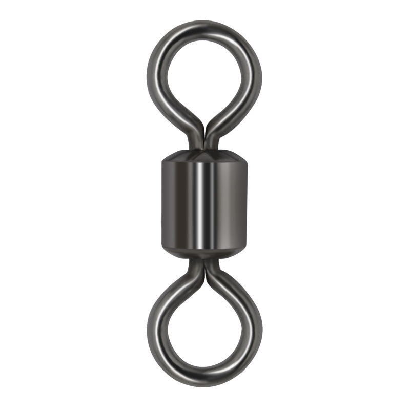 NEW 100 Pack Fishing Connector Rolling Barrel Swivel Solid Ring #14-6/0