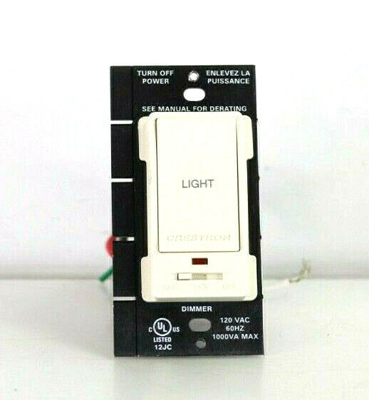 Crestron CLW-DIM1RFA (Almond) Engraved Dimmer d532