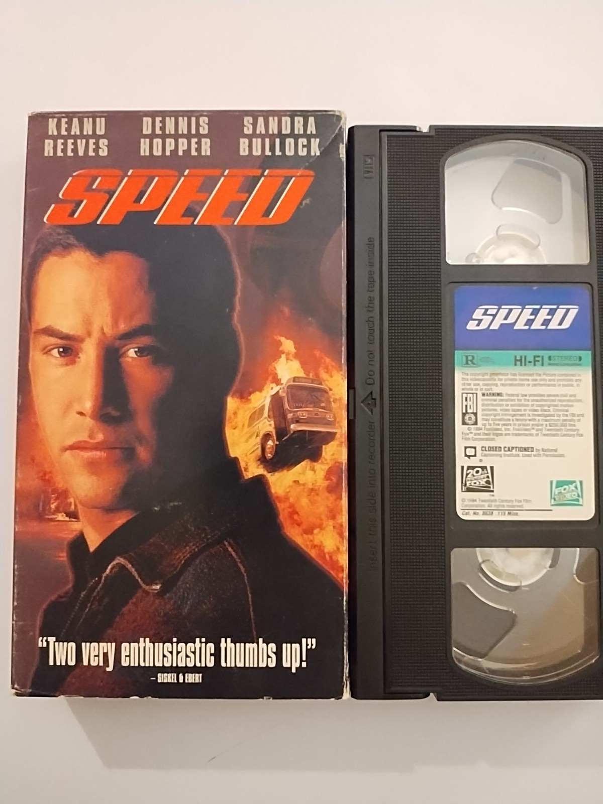 Speed - Keanu Reeves, Sandra Bullock (VHS, 1996) **Buy 2 Get 1 Free** VCR