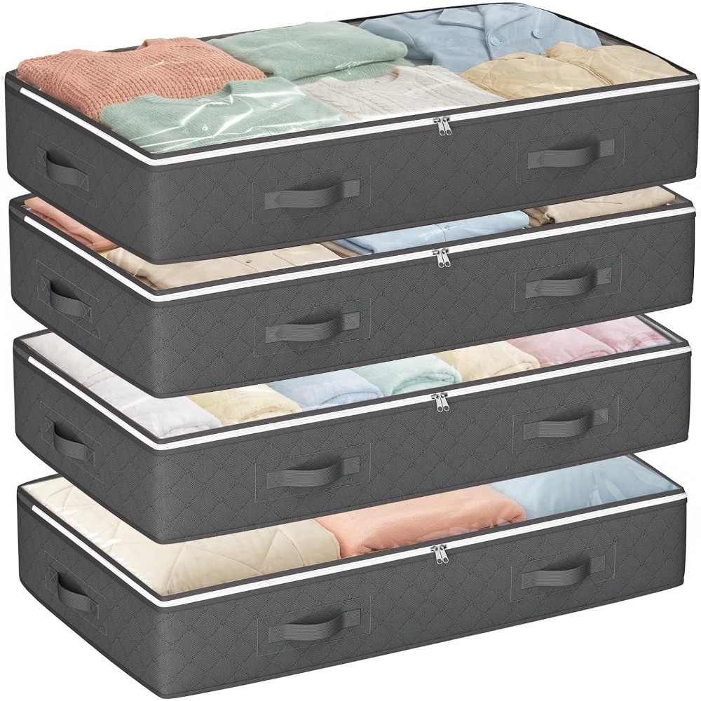 90L Under Bed Storage Containers, Closet Organizers and Storage Bins, Foldable