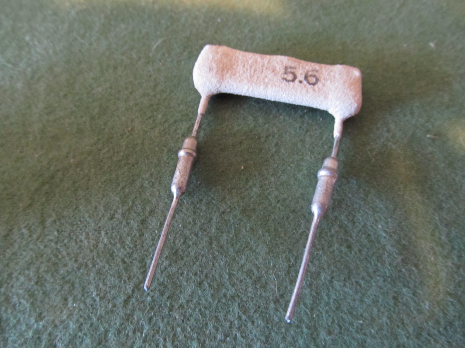 Vintage Television and radio resistor  fuse fuses 5.6 0hm with plug in leads