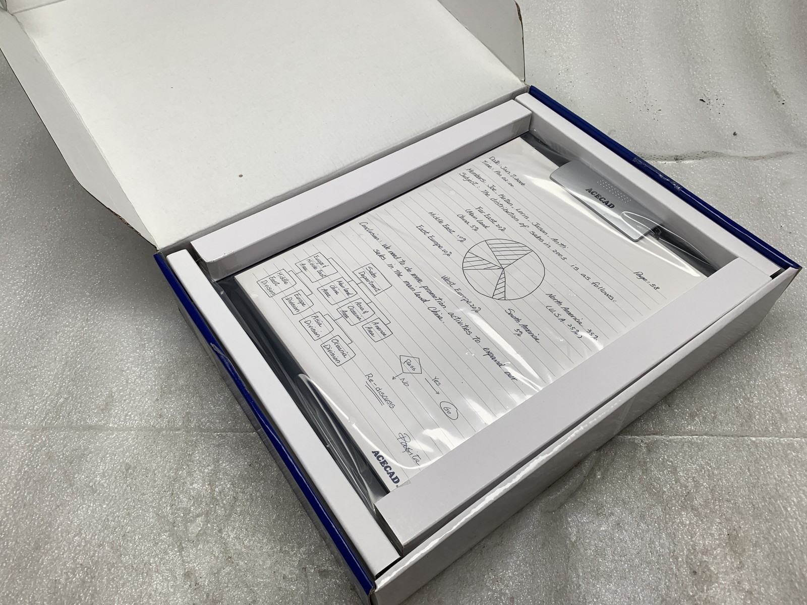 ACECAD DigiMemo L2 Letter Size Digital Notepad /w Pen Manual Software