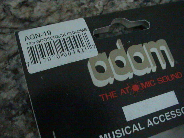 ADAM 19" CHROME MICROPHONE GOOSENECK ATTACHMENT AGN-19 NEW