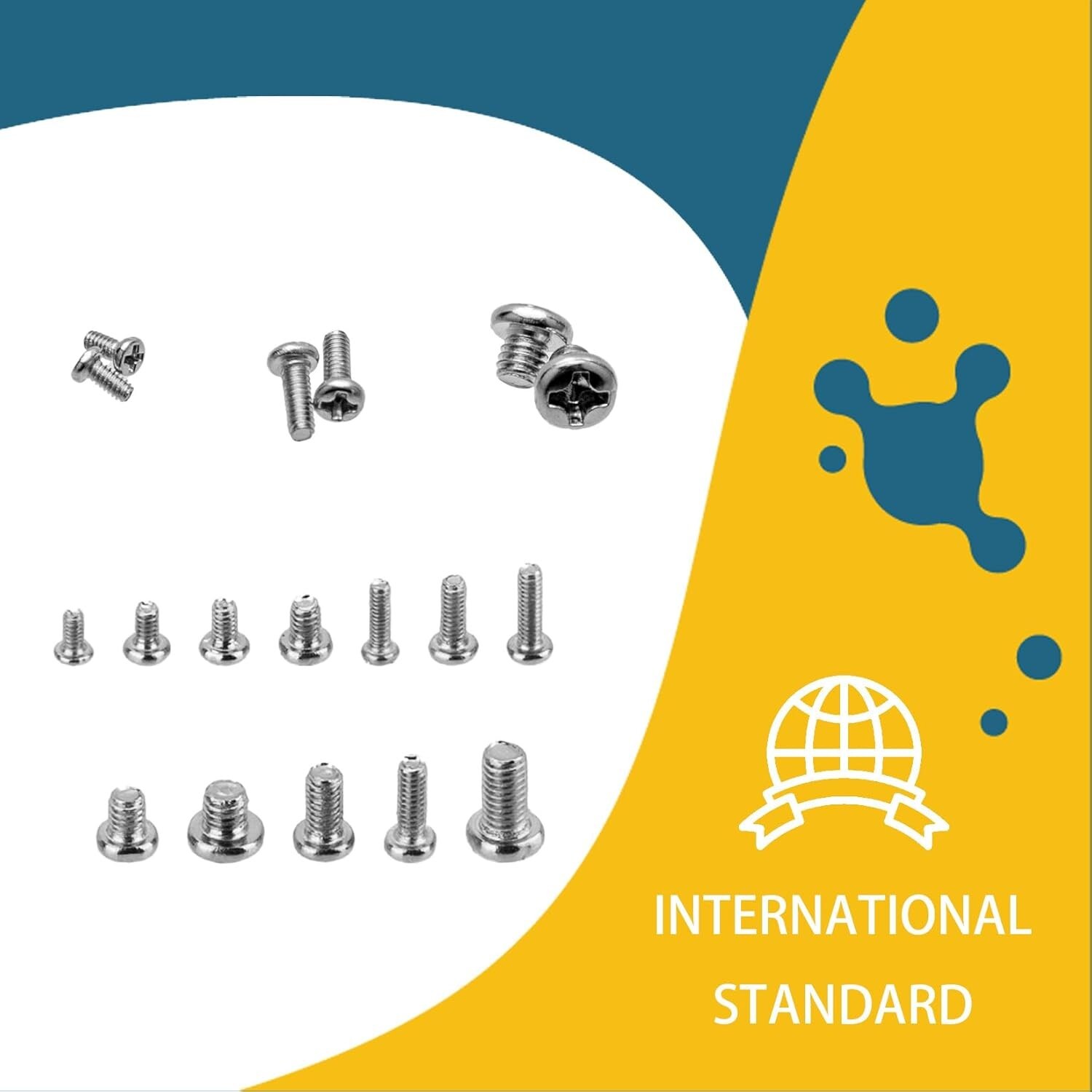 1140Pcs Tiny Screws Electronics M1.4 M1.6 M1.7 M2 M2.5 Replacement Computer Kit