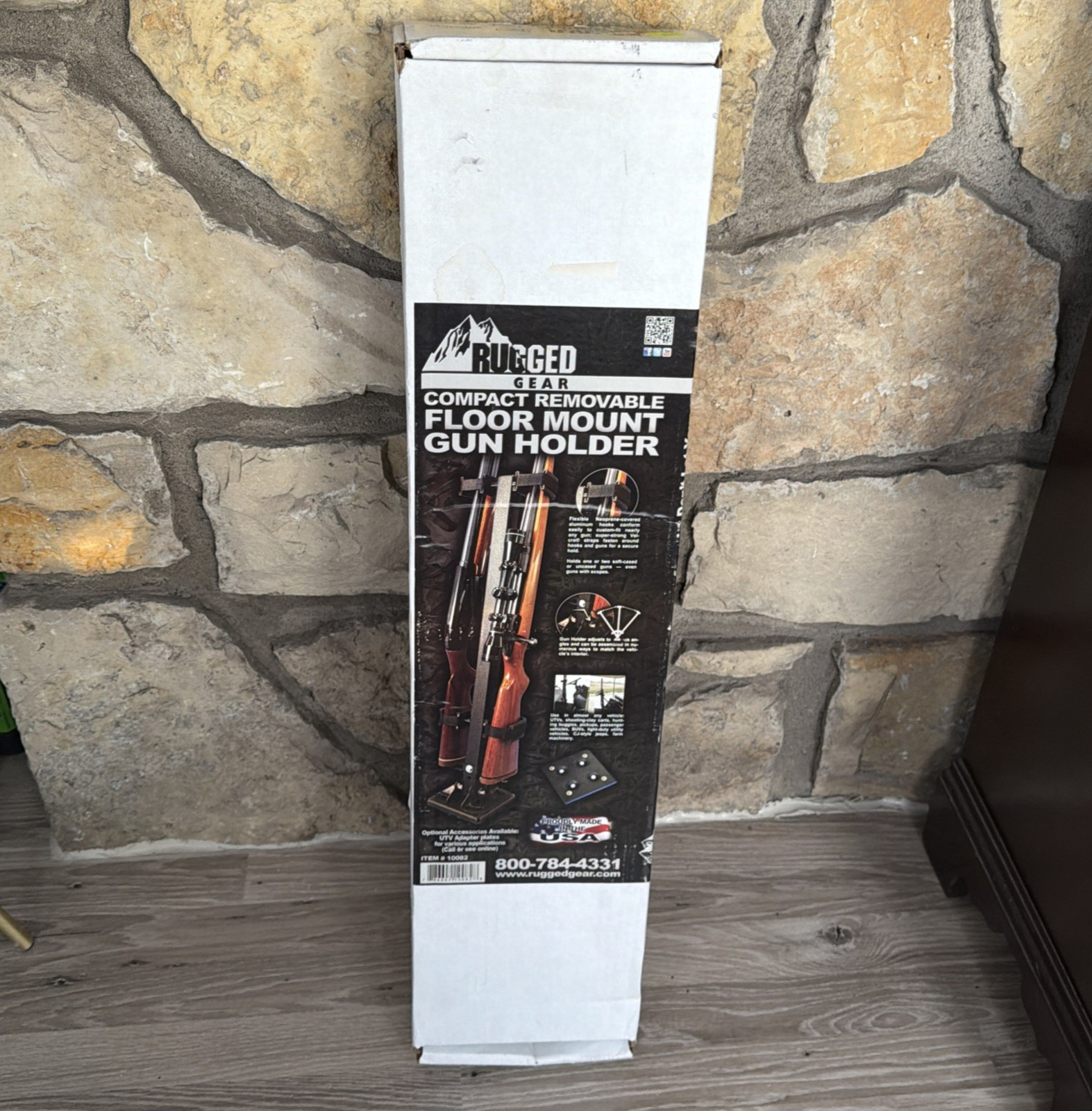 Rugged Gear Floor Mount Gun Rack Use in Any vehicle 10082 2 gun Removable