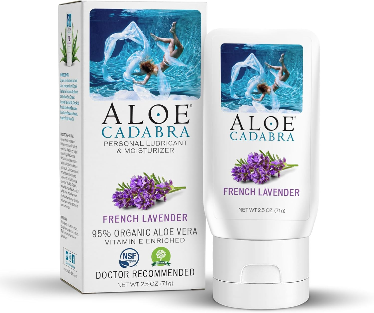 Aloe Cadabra Vaginal Moisturizer, NSF Certified Organic Edible Aloe Lube for Men