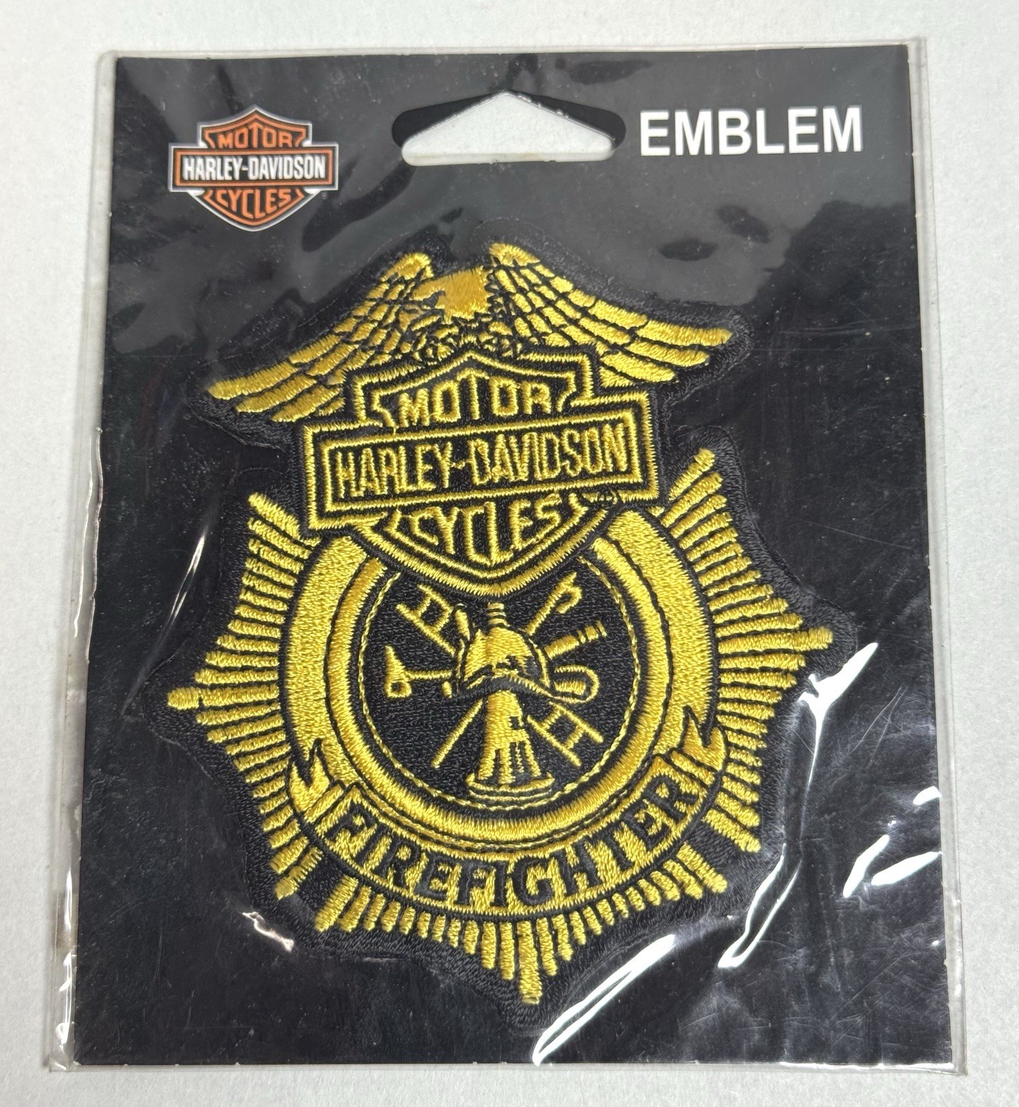 Sealed In The Pack Harley-Davidson Firefighter Sew On Patch