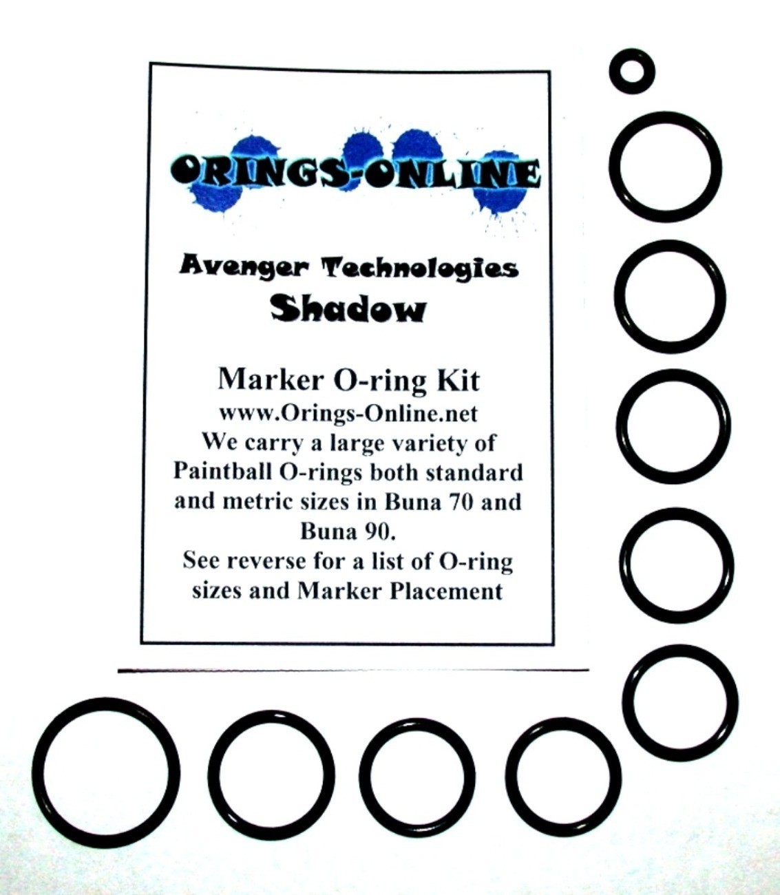 Avenger Technologies Shadow Paintball Marker O-ring Oring Kit x2 rebuilds / kits