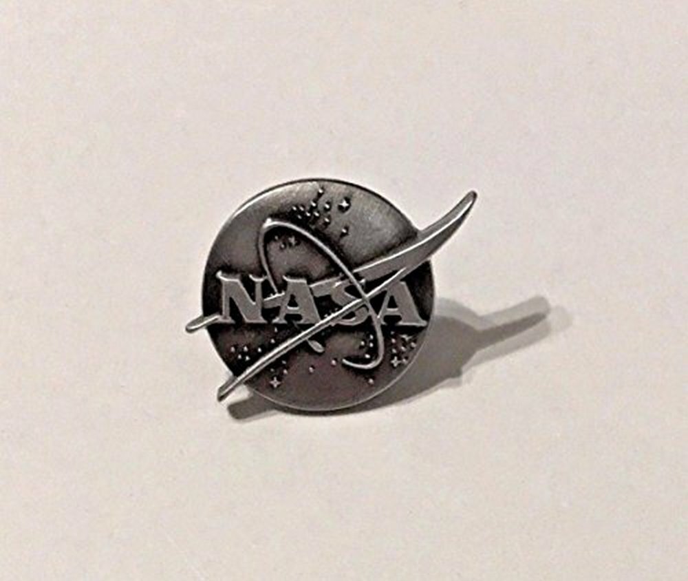 NASA Vector Antique Silver Lapel Pin