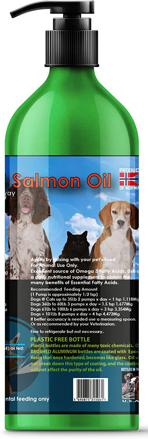 Iceland Pure Unscented Pharmaceutical Grade Salmon Oil For Dogs and Cats 17 oz