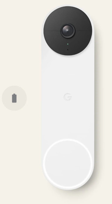 New Google - Nest Wireless Video Doorbell - Battery