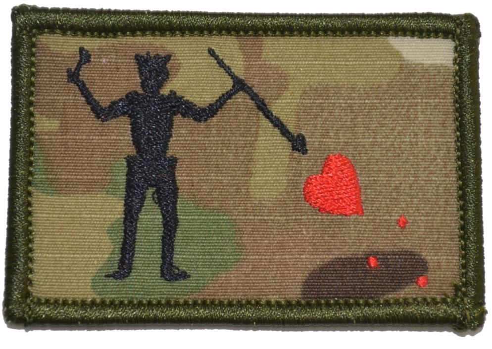 Edward Teach Blackbeard Pirate Flag - 2x3 Military/ Patch Hook Backing