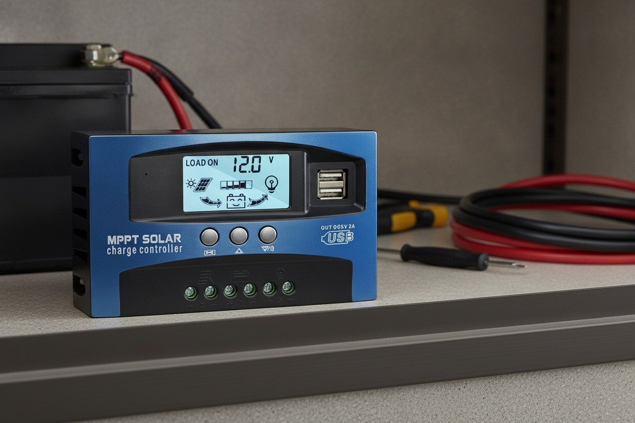100A MPPT Solar Charge Controller, 12V 24V, LCD, Dual USB, Timer Setting
