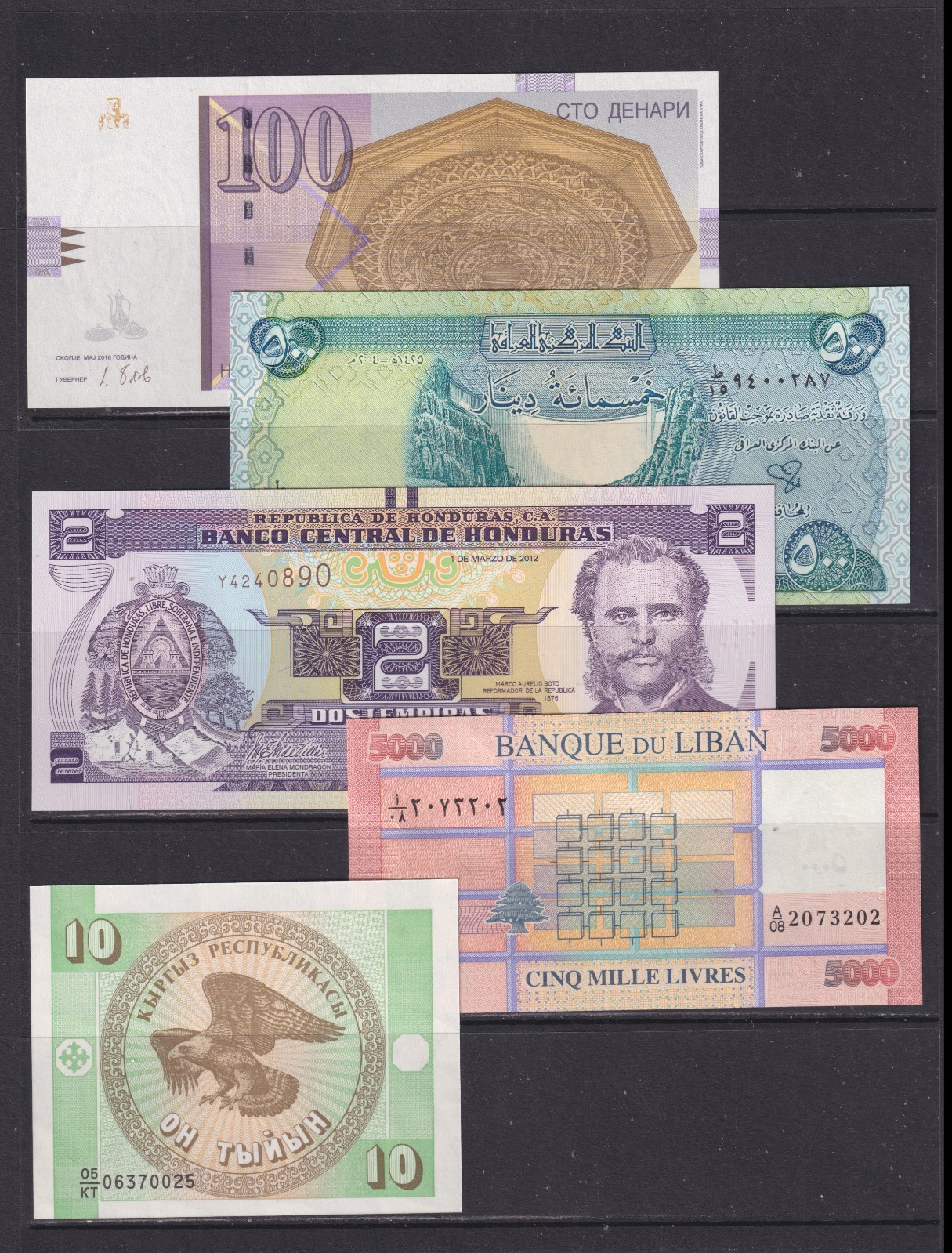 5 Worldwide Uncirculated to Circulated Banknotes - Countries as Shown (274)