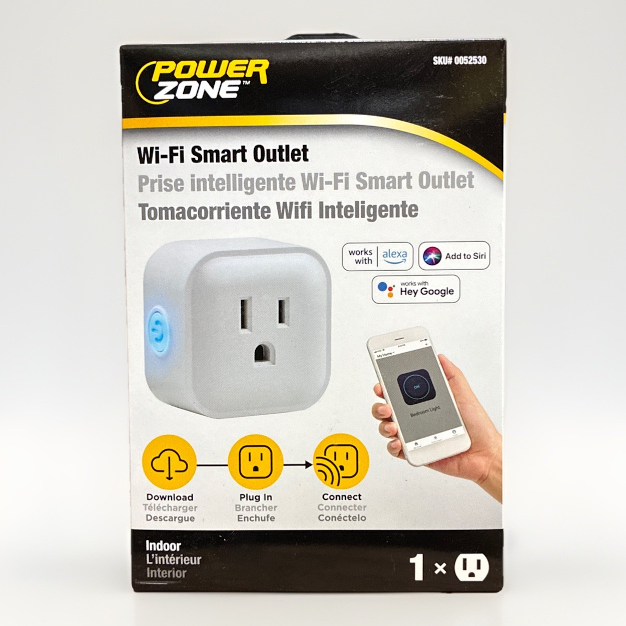 PowerZone WI-FI Smart Outlet Plug-in, No wiring needed
