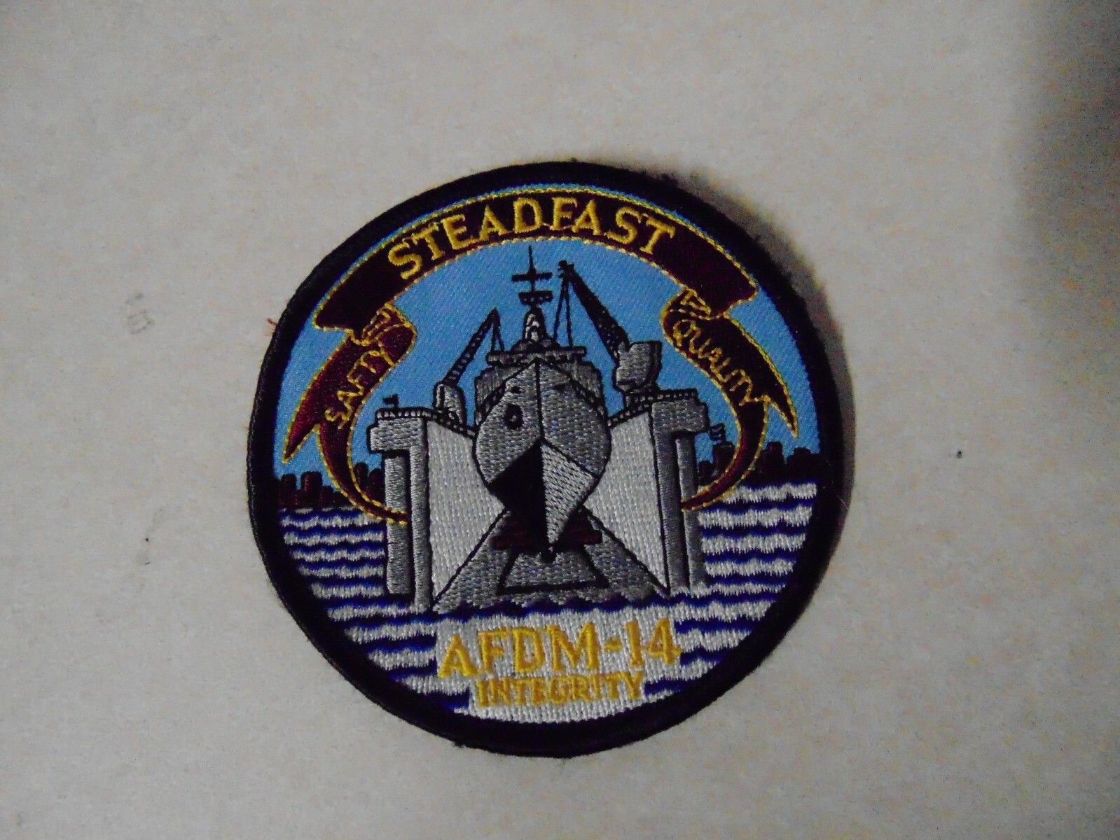 MILITARY PATCH OLDER STEADFAST AFDM-14 INTEGRITY