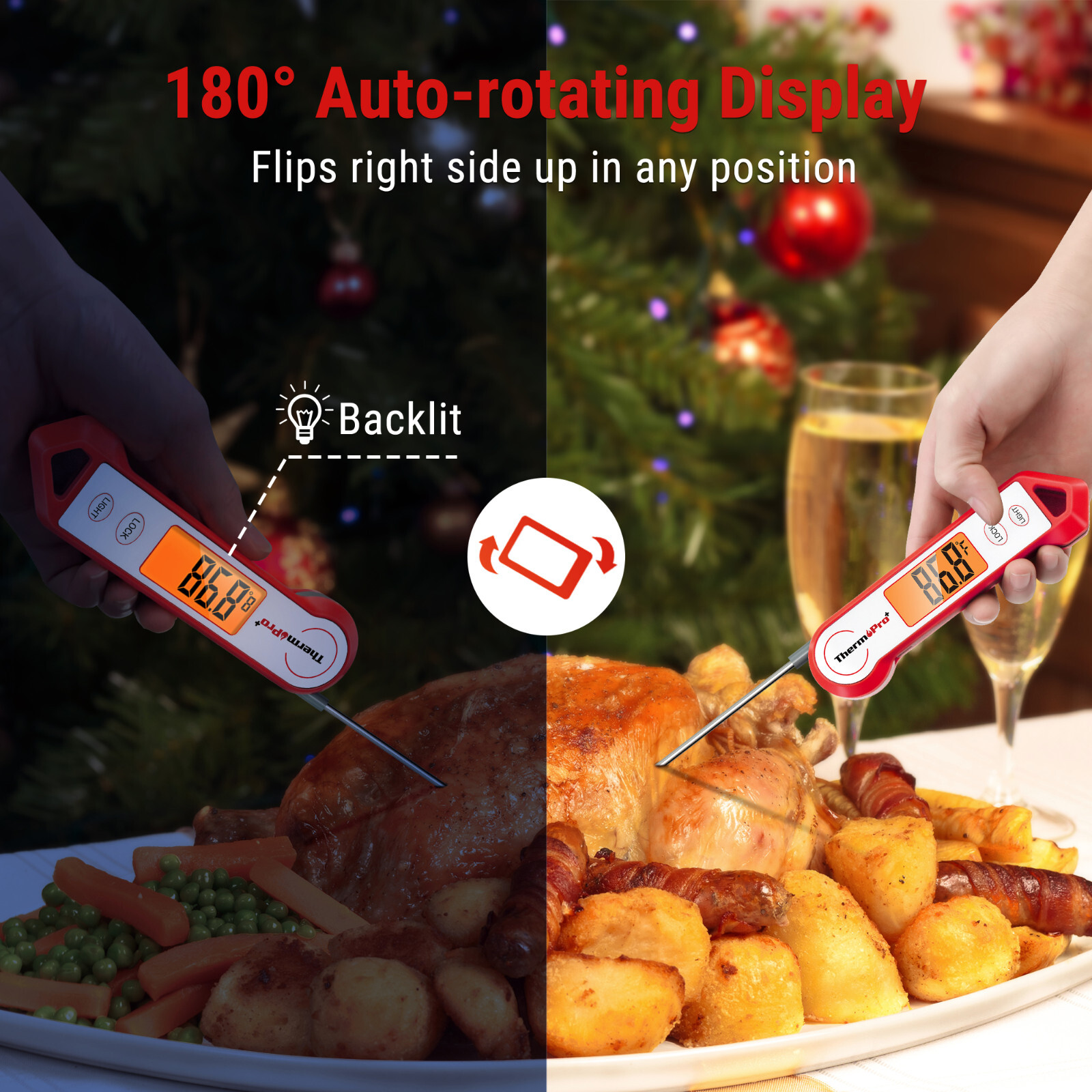 ThermoPro Waterproof Digital Instant Read Meat Thermometer 4/Kitchen Cooking BBQ